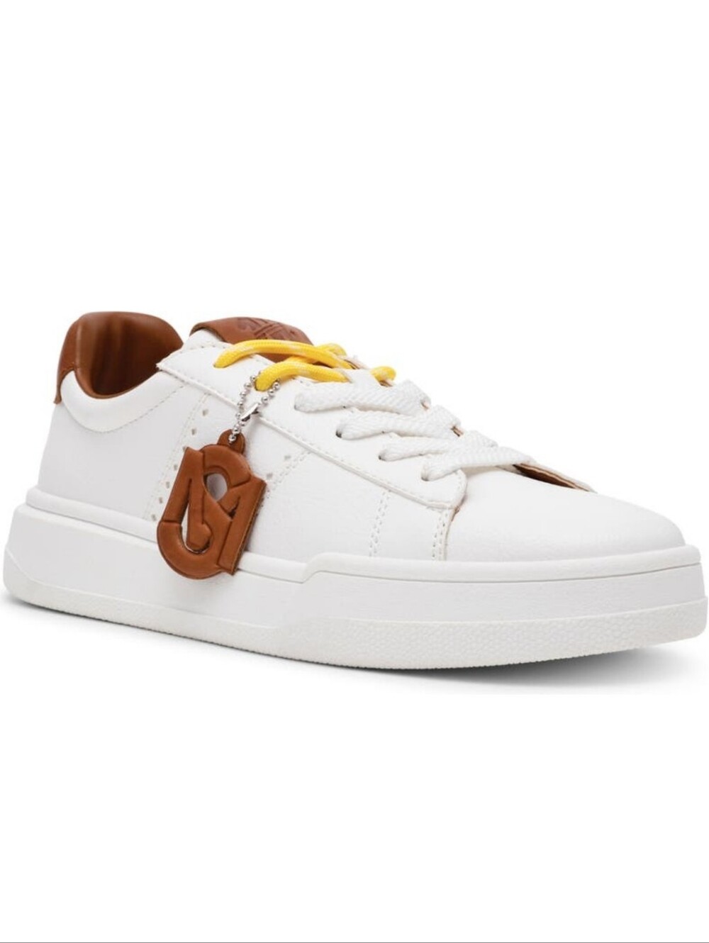 Steve Madden White Sneakers with Brown Accents Fits Like Sz. 9